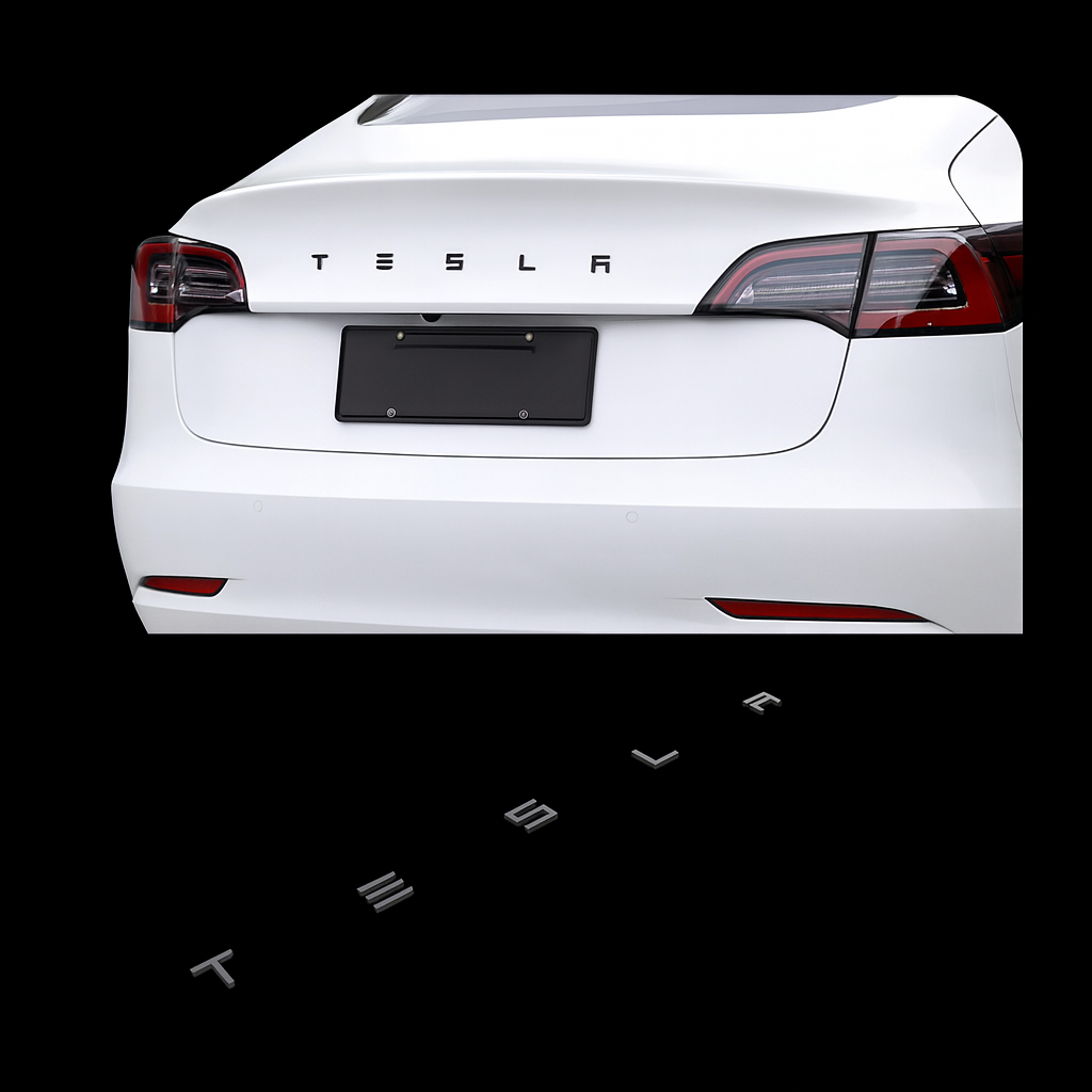 Tesla Insert Letters Rear Emblems