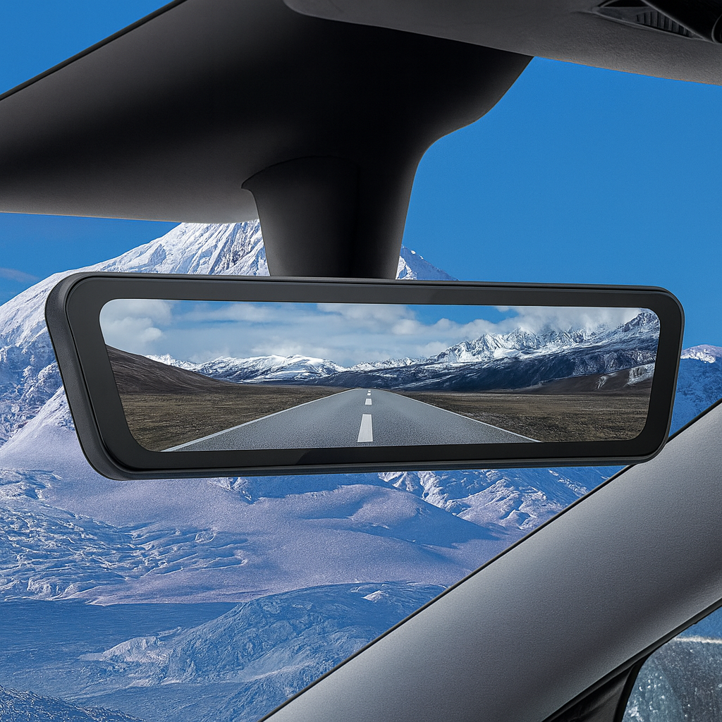 Live-Streaming Rear View Mirror with Front & Rear Cameras (8.2 Inch)