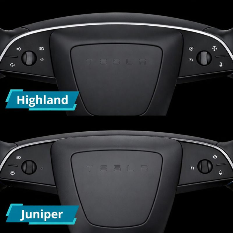 Model 3/Y Highland & Juniper Style Round Steering Wheel